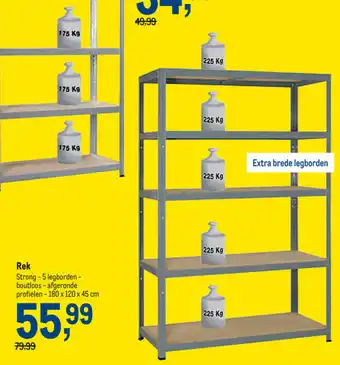 Makro Rek 180 x 120 x 45 cm aanbieding