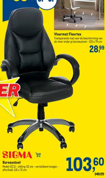 Sigma Bureaustoel 115 x 72 cm
