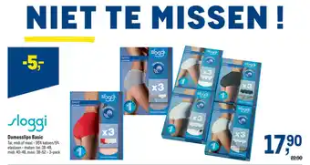 Makro Sloggi Damesslips Basic aanbieding