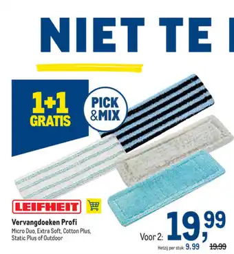 Makro Leifheit Vervangdoeken Profi Voor 2 aanbieding