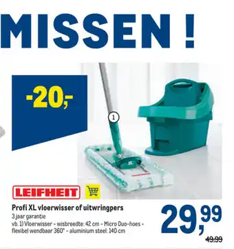 Leifheit Profi XL Vloerwisser Of Uitwringpers