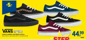 Makro Vans Lederen Sneakers Voor Dames En Heren Diverse Kleuren- Damesmaten: 36-41 aanbieding