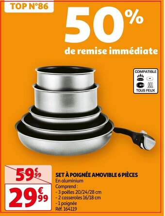 SET À POIGNÉE AMOVIBLE 6 PIÈCES
