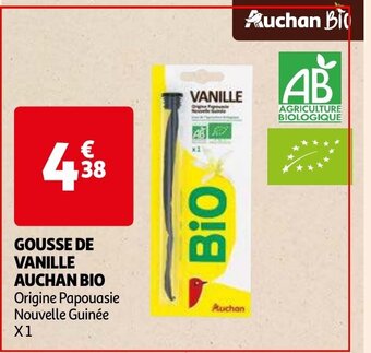 Auchan GOUSSE DE VANILLE BIO aanbieding