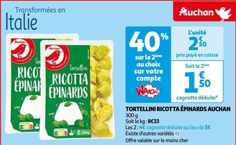 TORTELLINI RICOTTA ÉPINARDS 300g