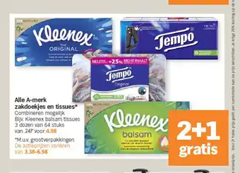 Alle a-merk zakdoekjes en tissues