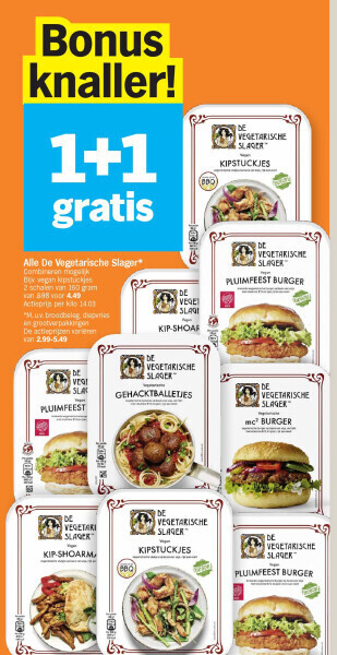 Albert Heijn Alle de vegetarische slager* aanbieding