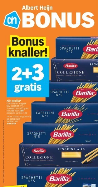 Albert Heijn Alle barilla* aanbieding