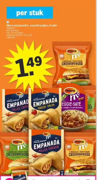 Albert Heijn Mora empanada’s, snackbroodjes of saté aanbieding