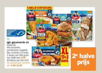 Albert Heijn Iglo gepaneerde vis aanbieding