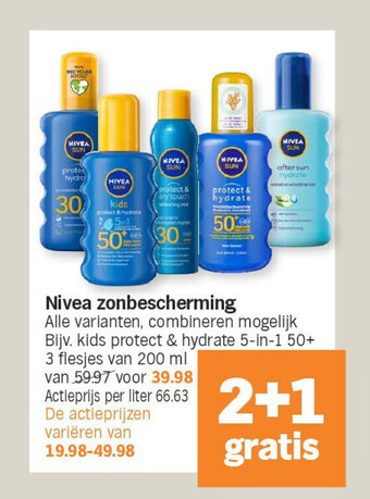 Albert Heijn Nivea zonbescherming aanbieding