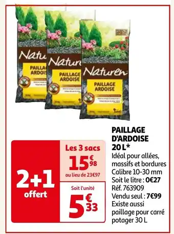 PAILLAGE D'ARDOISE 20 L* Les 3 sacs