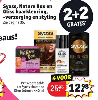 Kruidvat 4 x Syoss shampoo oleo intense 440ml aanbieding