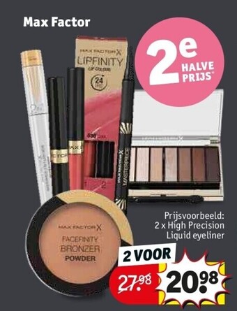 Kruidvat Max factor aanbieding