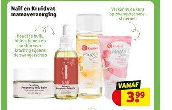Kruidvat Naïf en kruidvat mamaverzorging aanbieding