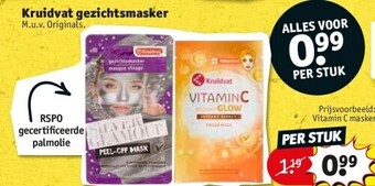 Kruidvat Kruidvat gezichtsmasker aanbieding
