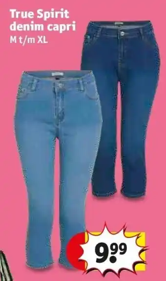 Kruidvat True spirit denim capri aanbieding