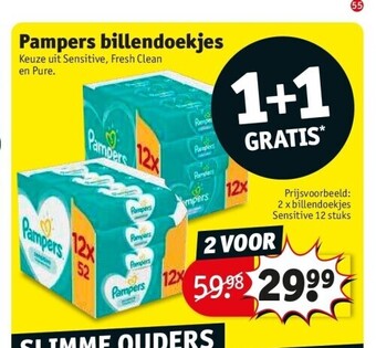 Kruidvat Pampers billendoekjes aanbieding