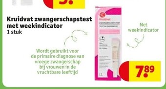 Kruidvat Kruidvat zwangerschapstest met weekindicator 1 stuk aanbieding