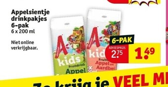Kruidvat Appelsientje drinkpakjes 6-pak aanbieding