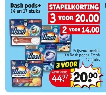 Kruidvat Dash pods aanbieding