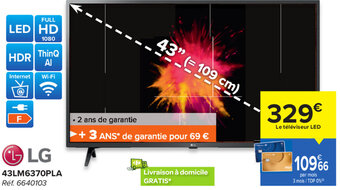 Carrefour LG 43LM6370PLA aanbieding