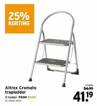 GAMMA Altrex cromato trapladder 2 treden aanbieding
