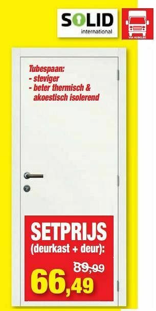Hubo Deurkast + deur aanbieding