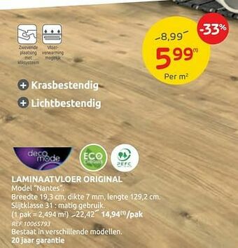 Brico Laminaatvloer original aanbieding
