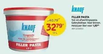 Brico Filler pasta aanbieding