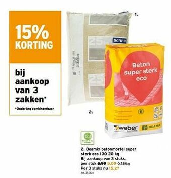 GAMMA Beamix betonmortel super sterk eco aanbieding