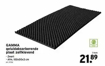 GAMMA Gamma geluidabsorberende plaat zelfklevend aanbieding