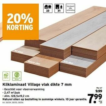 GAMMA Kliklaminaat village vlak aanbieding