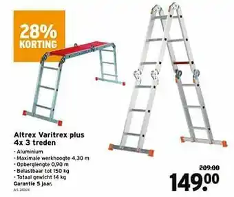 GAMMA Altrex varitrex plus 4x 3 treden aanbieding
