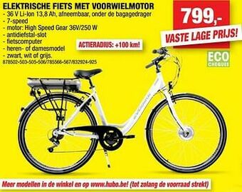 Elektrische fiets met voorwielmotor