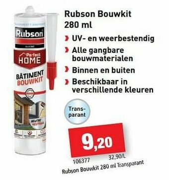Rubson bouwkit transparant