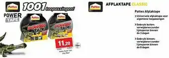 Hubo Pattex power tape zilver aanbieding