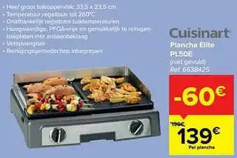 Carrefour Cuisinart plancha elite pl50e aanbieding