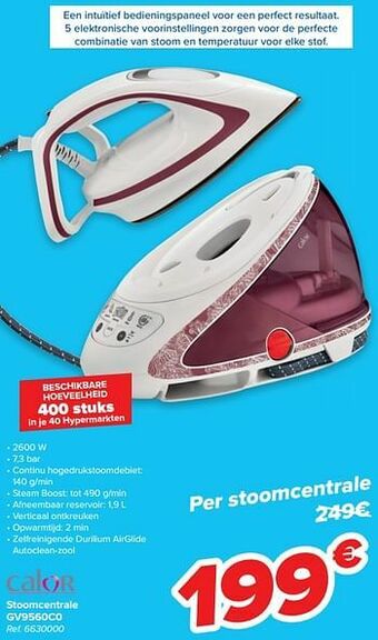Carrefour Calor stoomcentrale gv9560c0 aanbieding