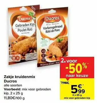 Carrefour Mix voor gebraden kip aanbieding