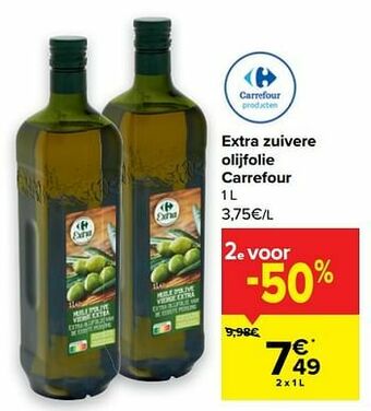 Carrefour Extra zuivere olijfolie carrefour aanbieding