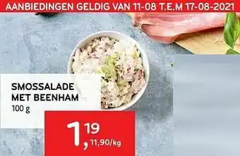 Alvo Smossalade met beenham aanbieding
