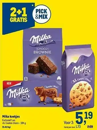 Makro Milka koekjes cookie choco aanbieding