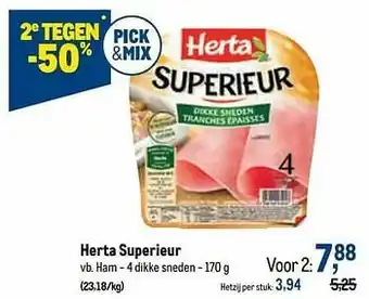 Makro Herta superieur ham aanbieding