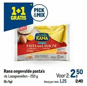 Rana ongevulde pasta`s lasagnevellen