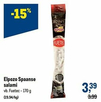 Elpozo spaanse salami fuetec