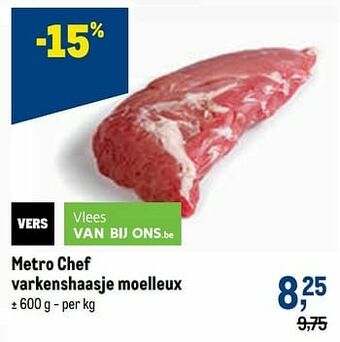 Makro Metro chef varkenshaasje moelleux aanbieding
