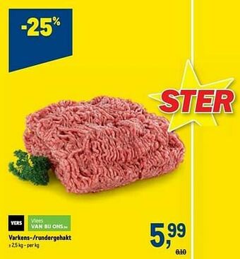 Makro Varkens--rundergehakt aanbieding