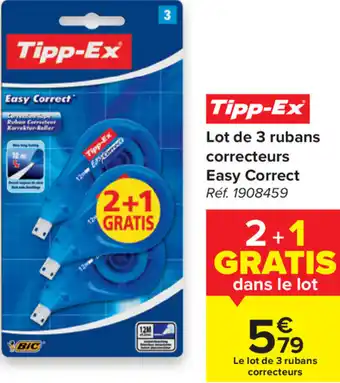 Carrefour Tipp-Ex Lot de 3 rubans correcteurs easy correct aanbieding