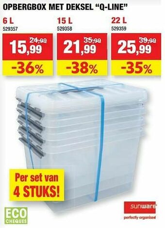 Hubo Opbergbox met deksel q-line aanbieding